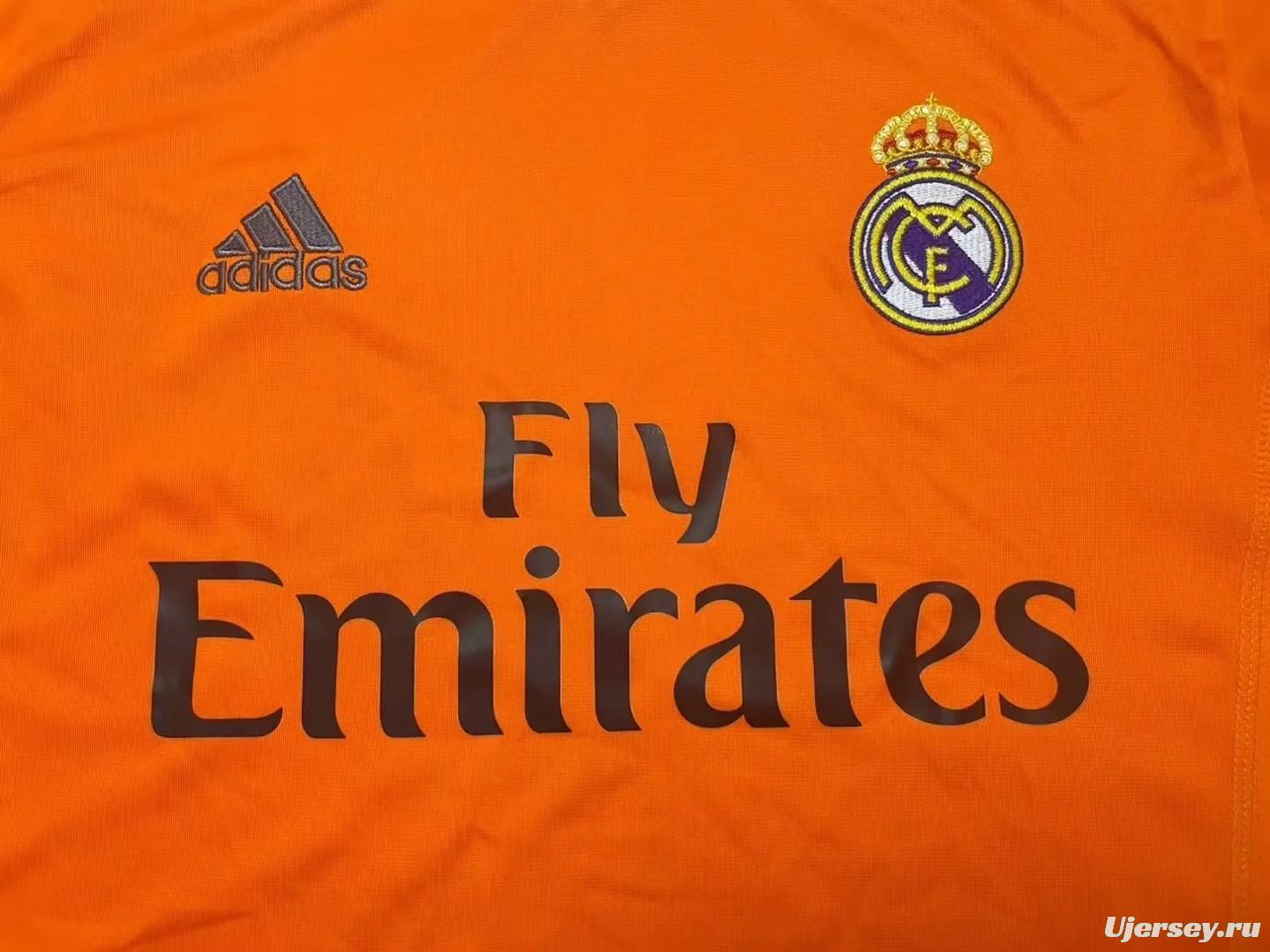 Retro 13/14 Real Madrid Third Orange Jersey Worn By Ronaldo