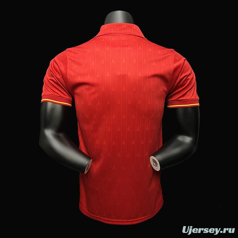 Retro 1988-91 Spain Home  Jersey