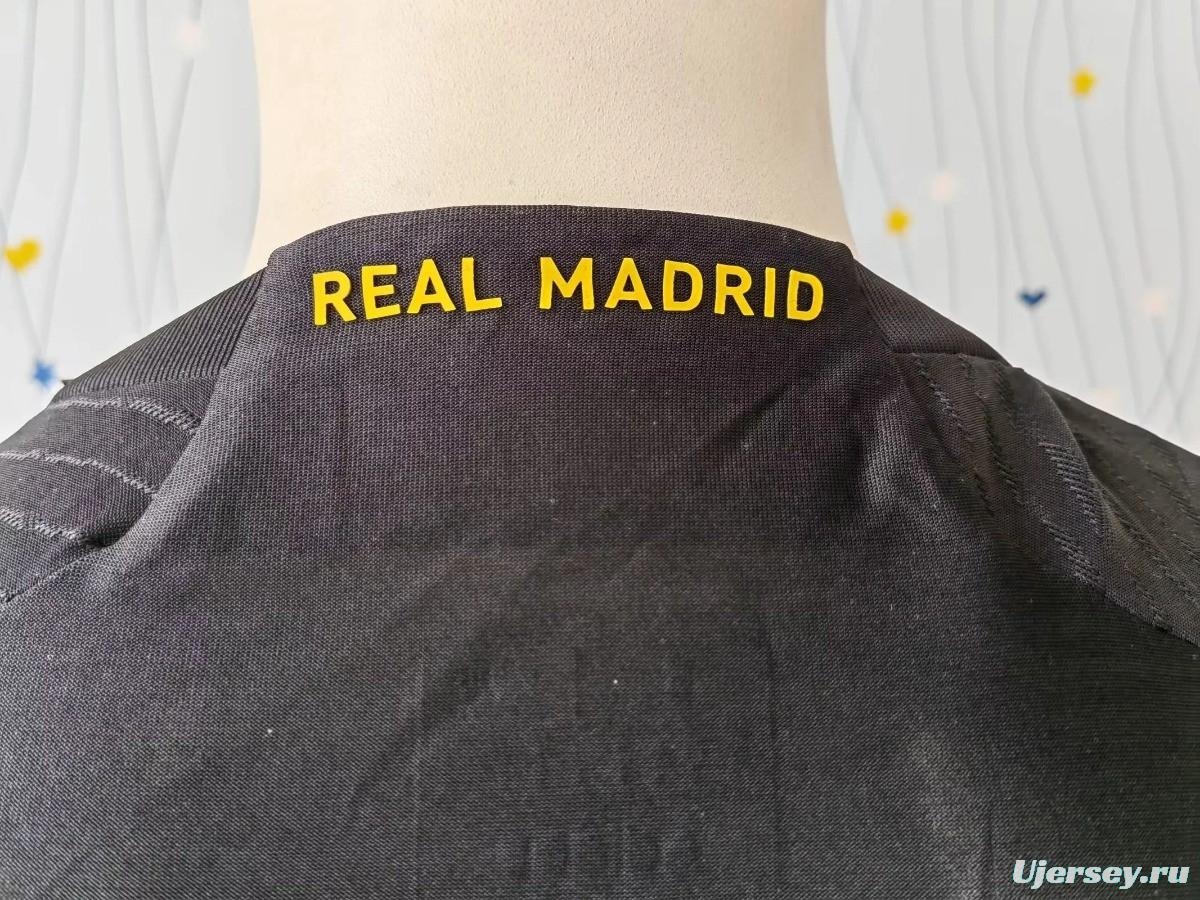 Player Version 23/24 Real Madrid Away Long Sleeve Third Black Jersey