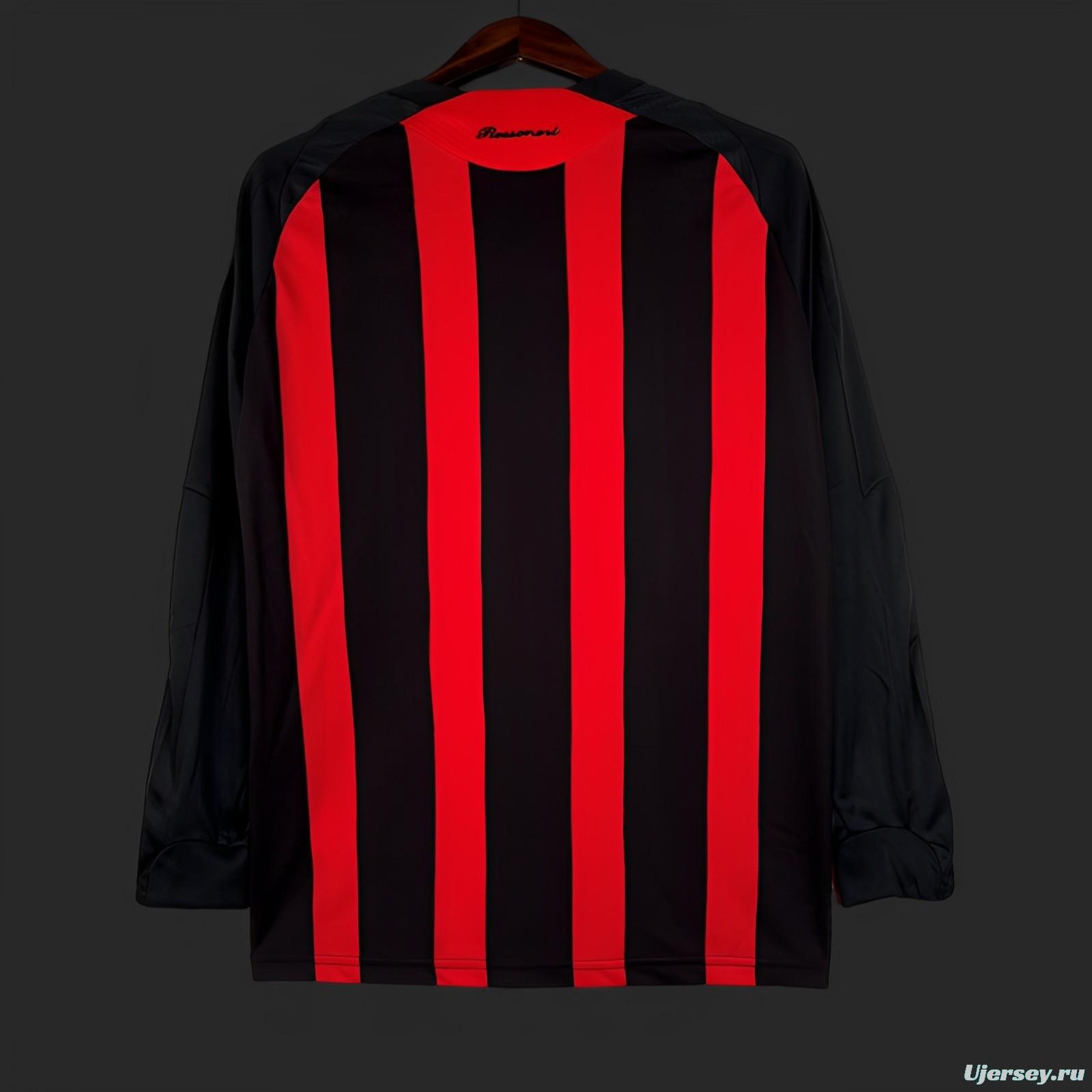 Retro 08/09 AC Milan Home Long Sleeve Jersey