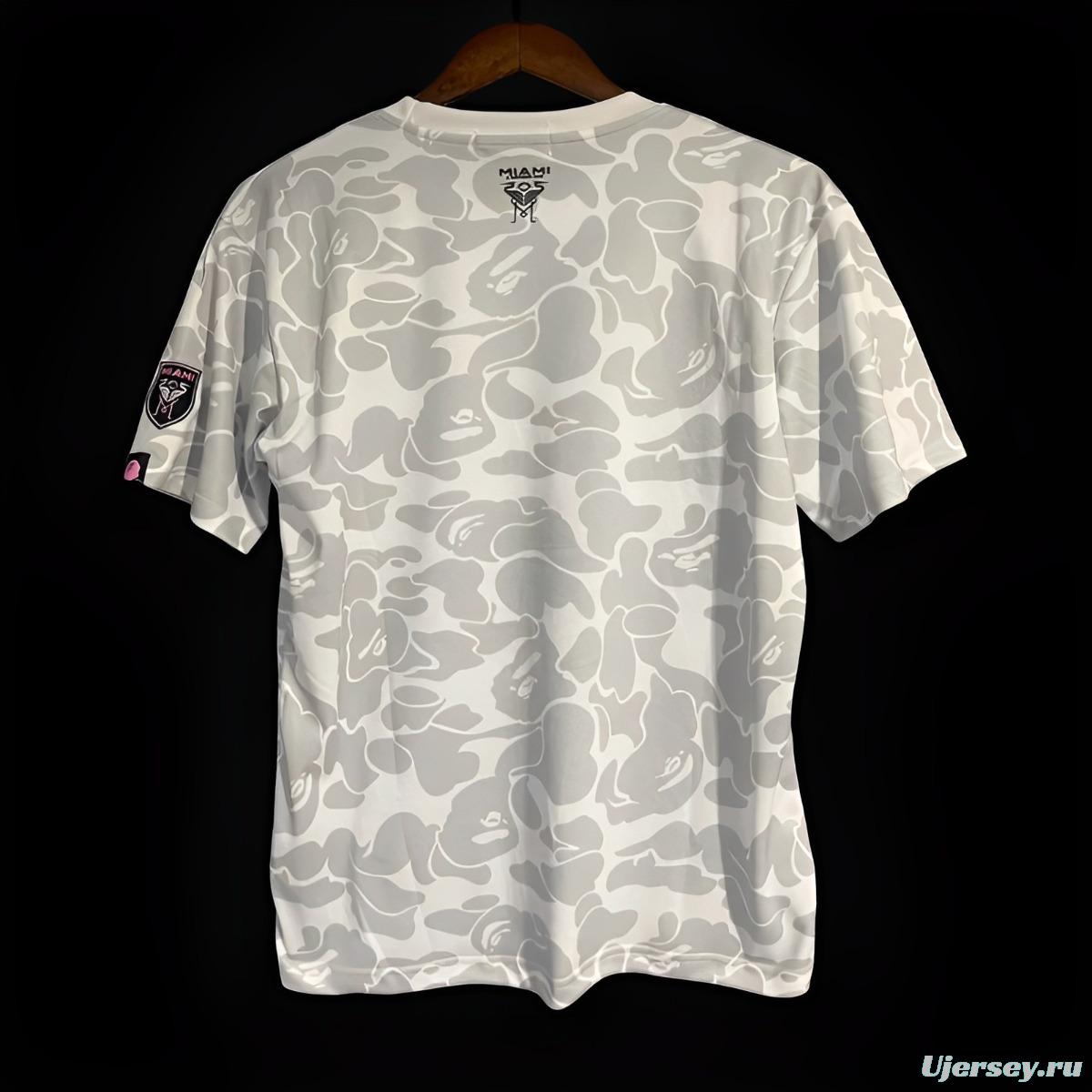 23/24 BAPE x Inter Miami CF Camo White T-Shirt