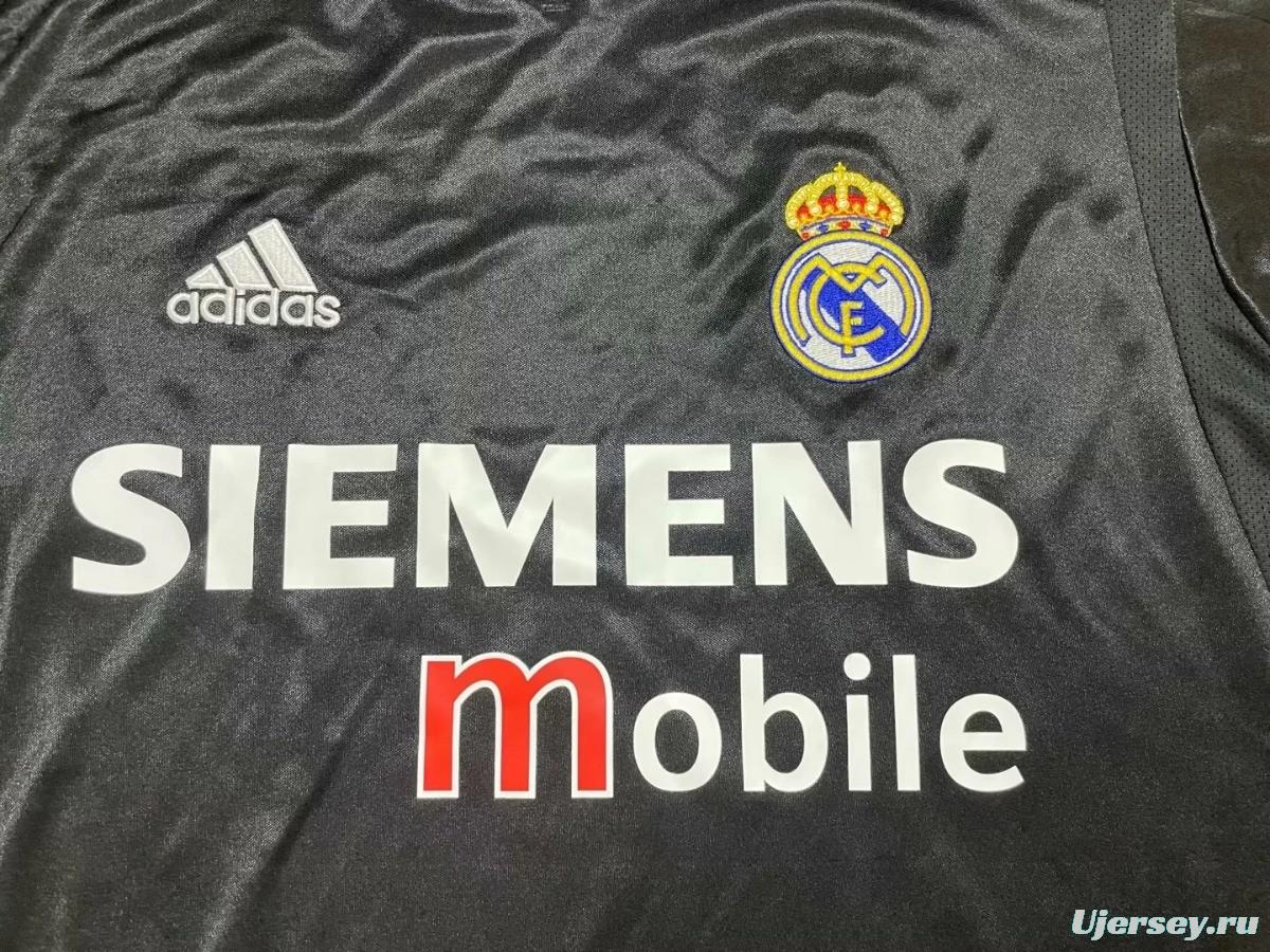 Retro 04/05 Real Madrid Third Black Long Sleeve Jersey