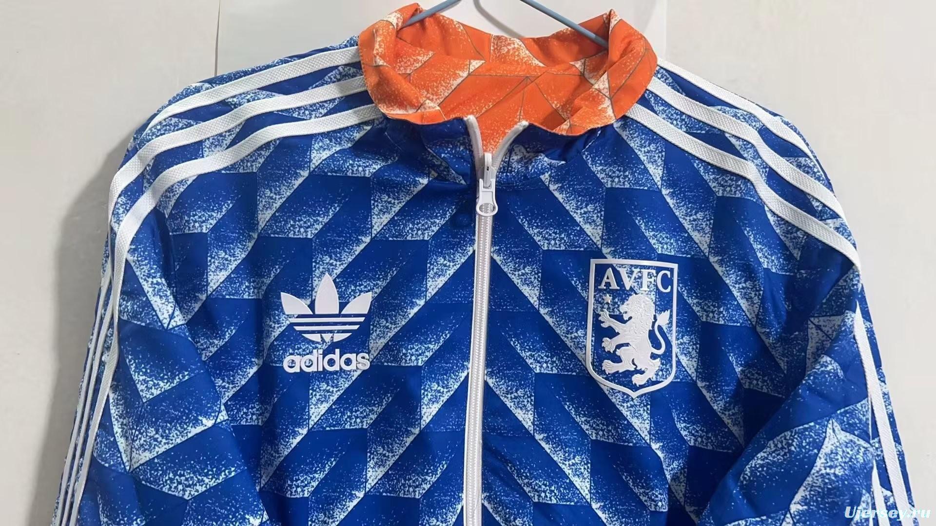 Retro Aston Villa Reversible Blue/Orange Jacket