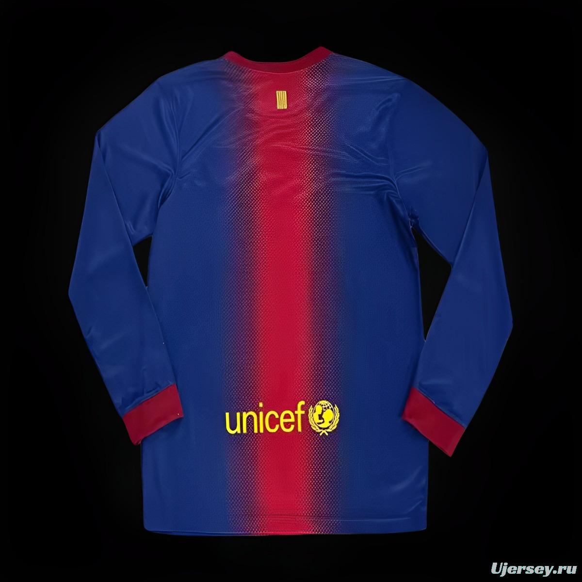 Retro 12/13 Barcelona Home Long Sleeve Jersey