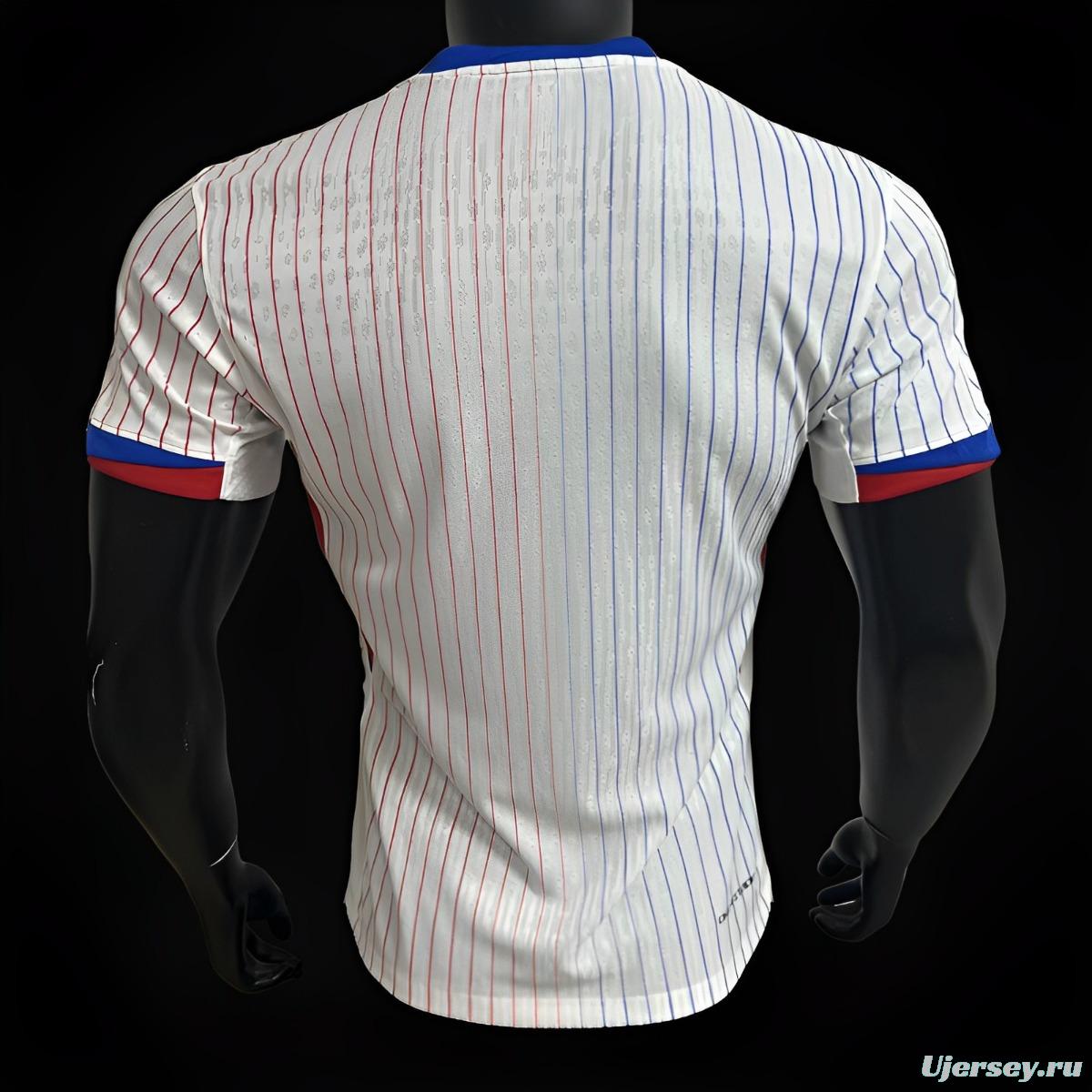 Player Version 2024 France Away White Jersey