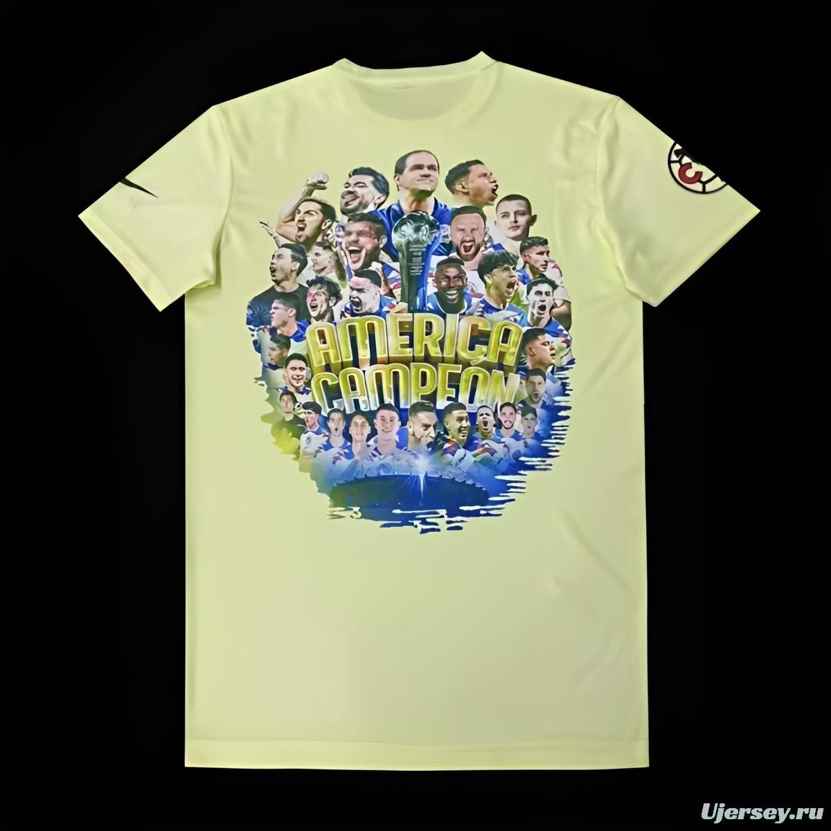 23/24 Club America Light Yellow Champion T-shirts