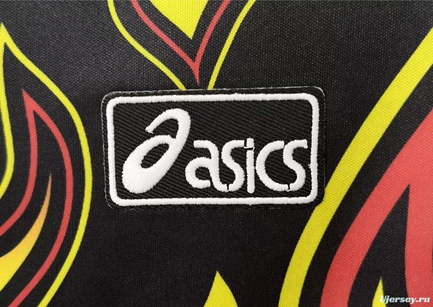 Retro 1998 Japan Goalkeeper Red Flame Long Sleeve Jersey