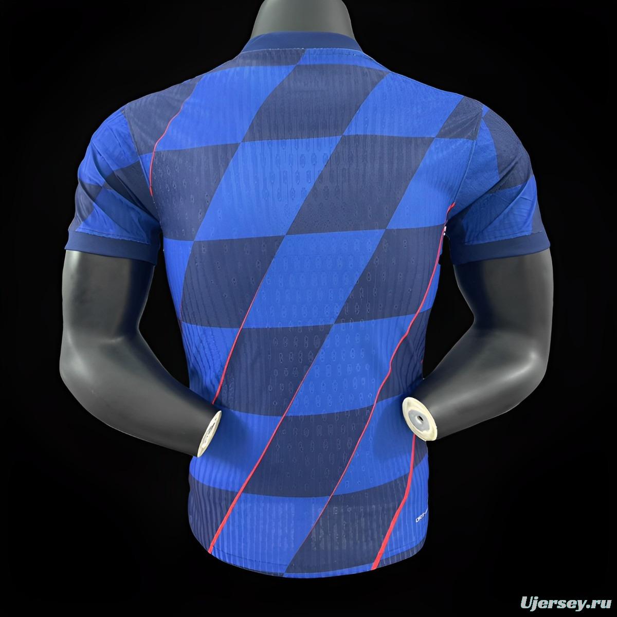 Player Version 2024 Croatia Away Blue Jersey