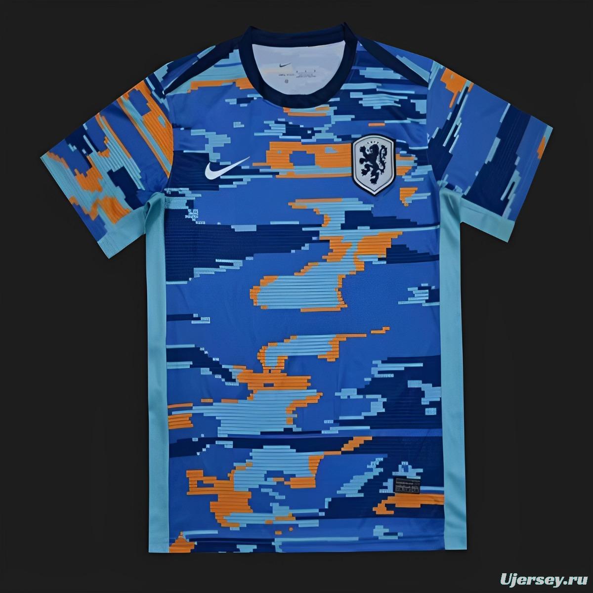 2024 Netherlands Blue Pre-Match Jersey