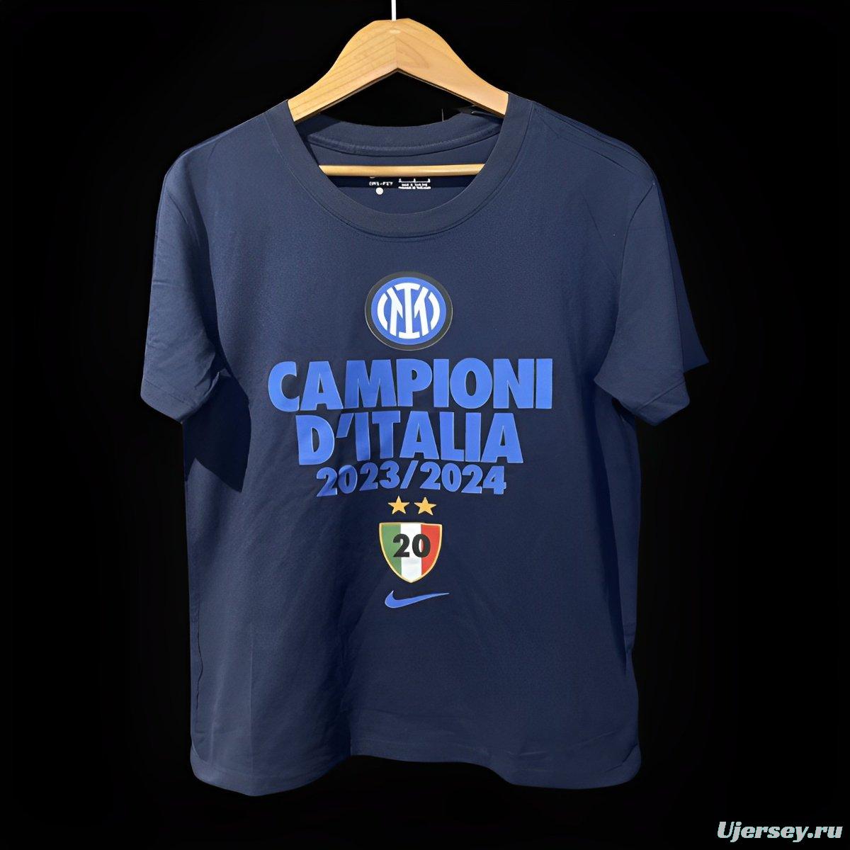 23/24 Inter Milan CAMPIONI D'ITALIA Navy T-Shirts