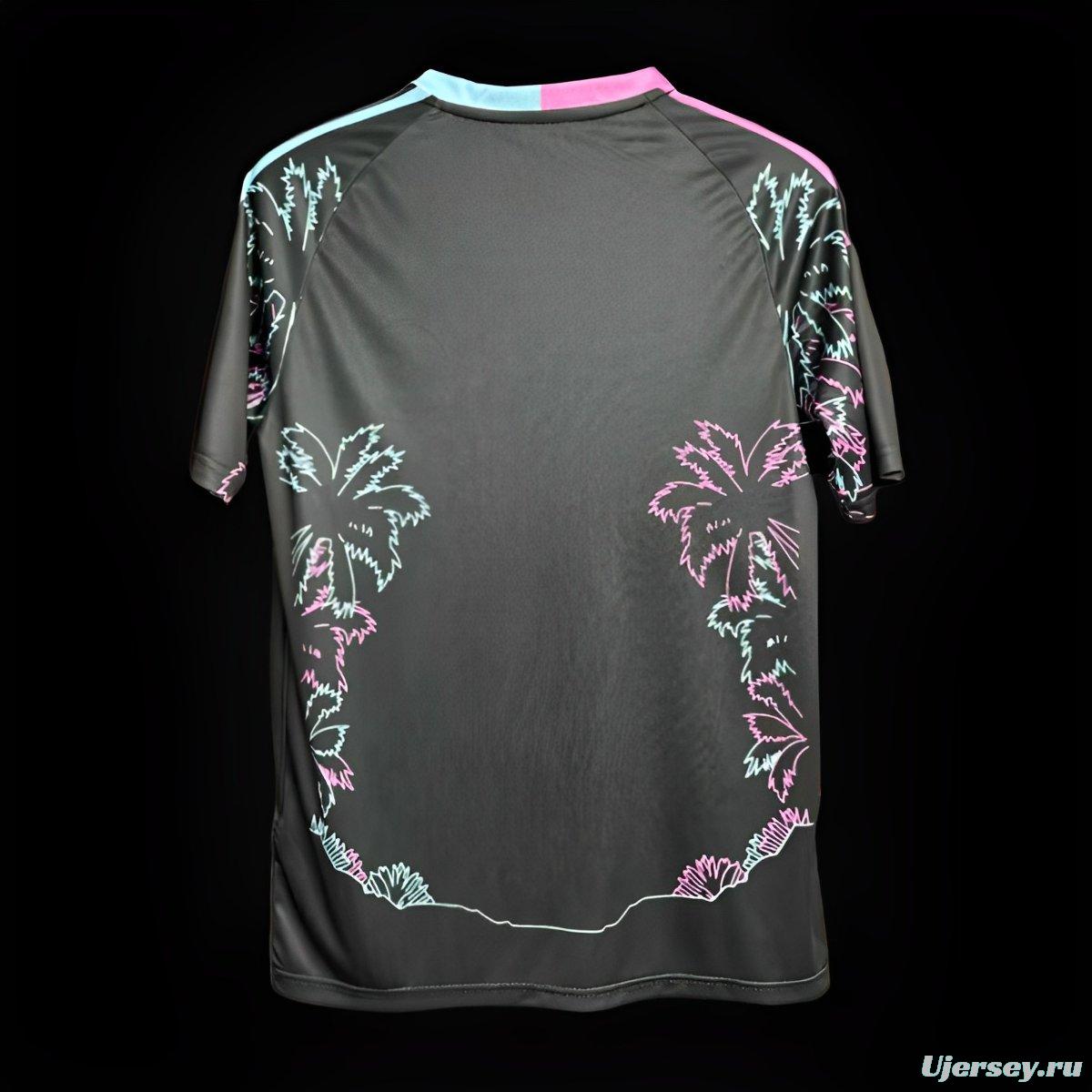 24/25 Inter Miami Black Coconut Tree Pattern Special Jersey