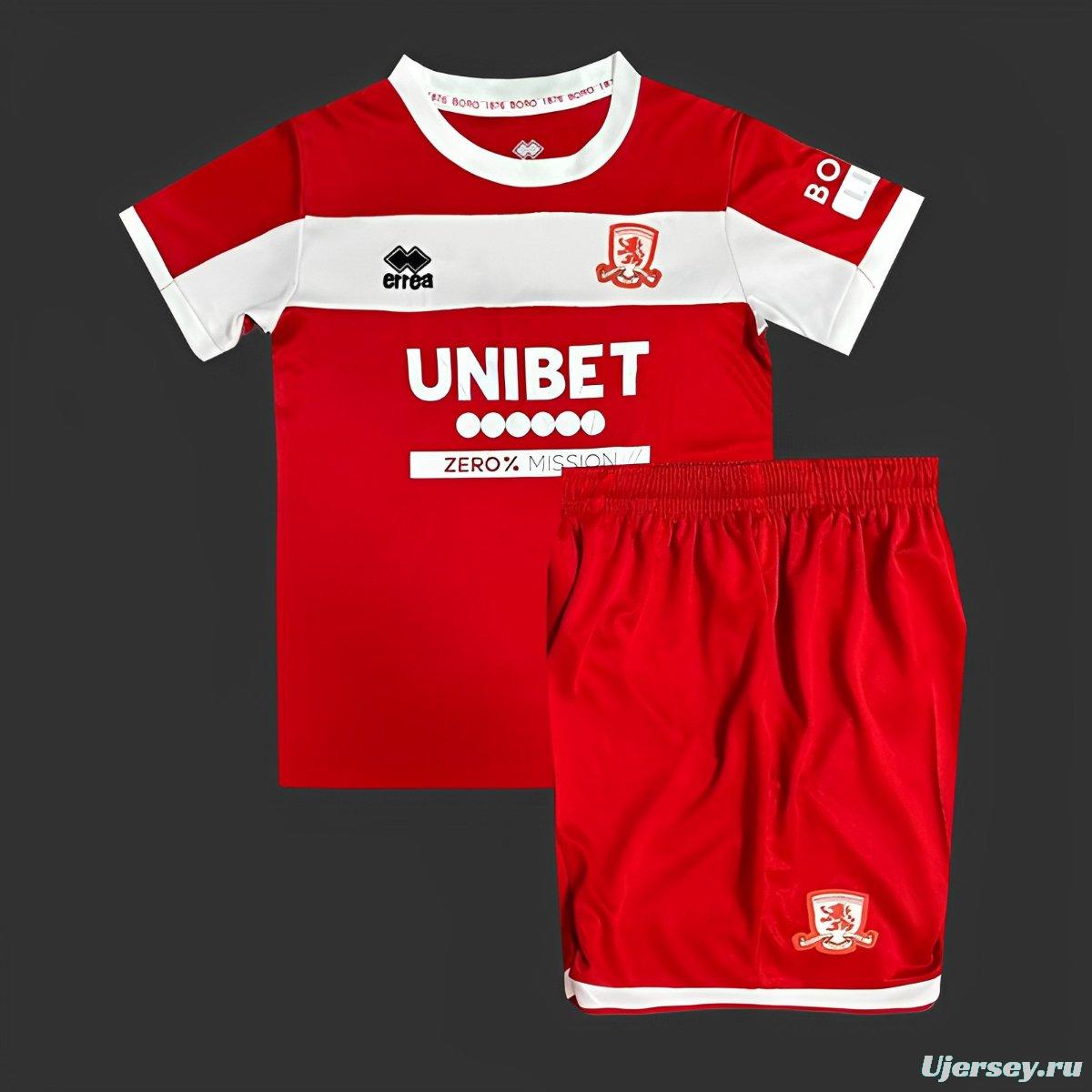 24/25 Kids Middlesbrough Home Jersey