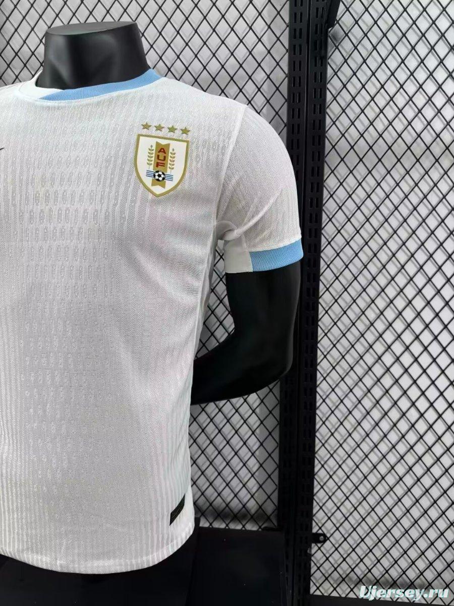 Player Version 2024 Uruguay Away White Jersey