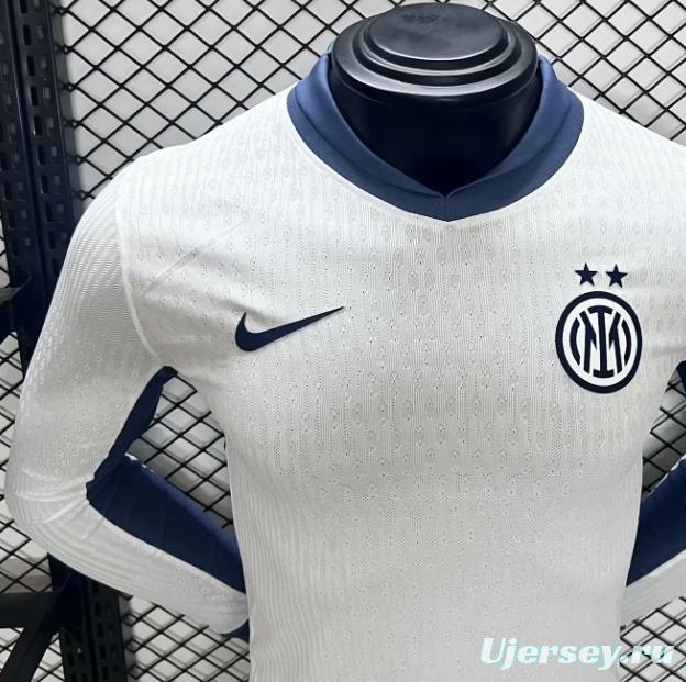 Player Version 24/25 Inter Milan Away White Long Sleeve Jersey