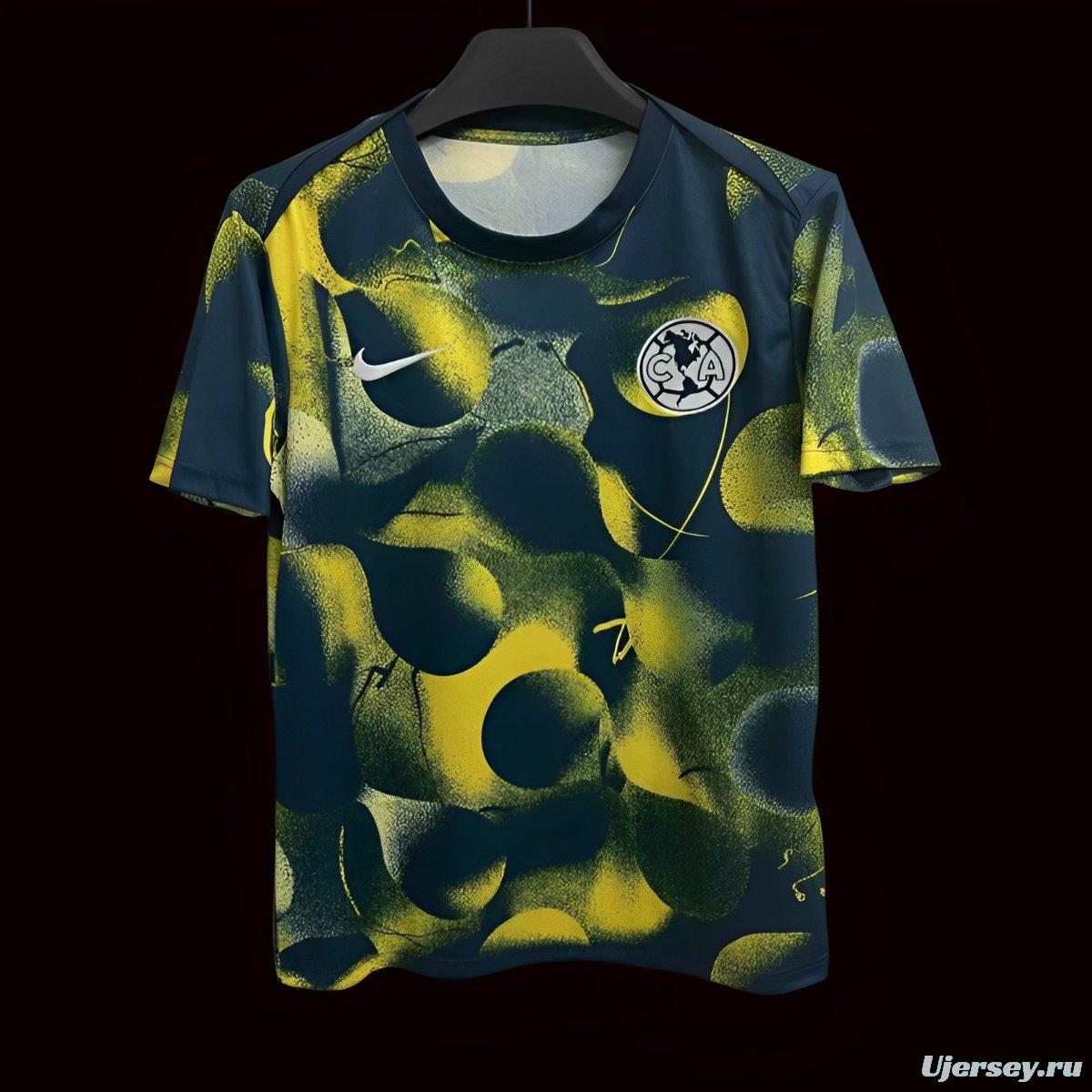 24/25 Club America Yellow Green Pre-match Jersey