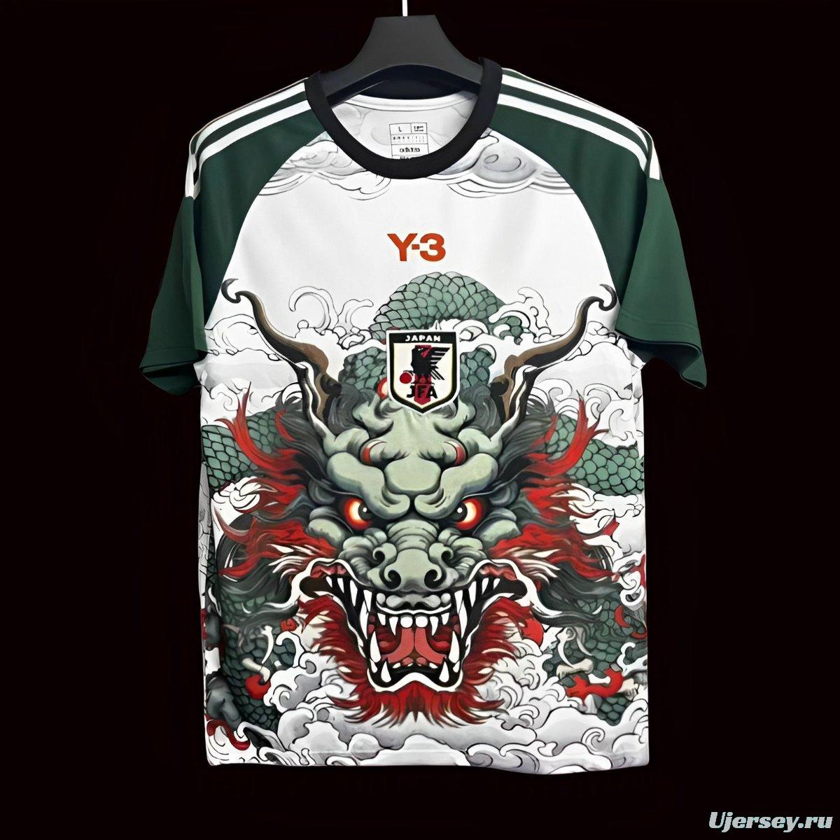 2024 Japan x Y3 Green White Dragon Special Jersey