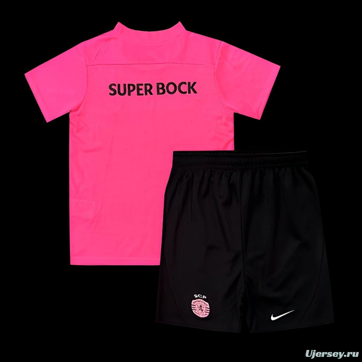 24/25 Kids Sporting CP Pink October Jersey