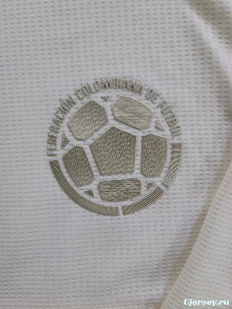 2024 Colombia White 100Th Anniversary Long Sleeve Jersey