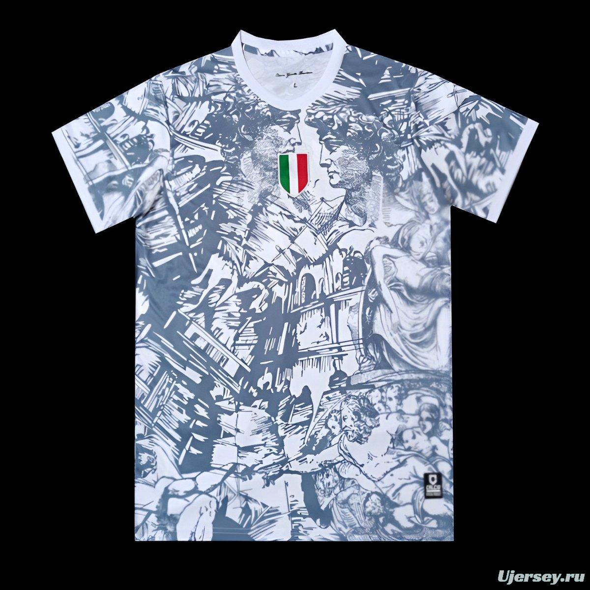 2024 Italy Michelangelo White Special Training Jersey