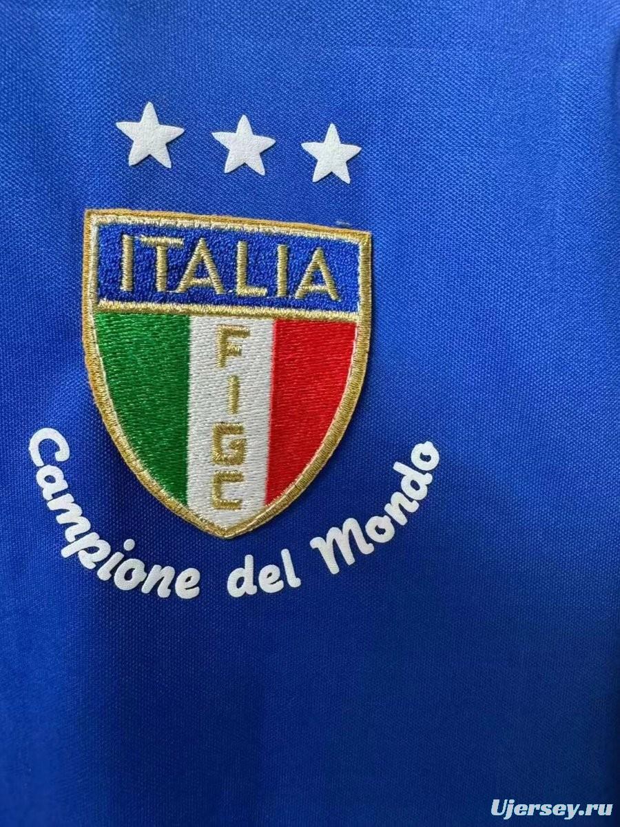 Retro 1982 Italy Home Long Sleeve Jersey