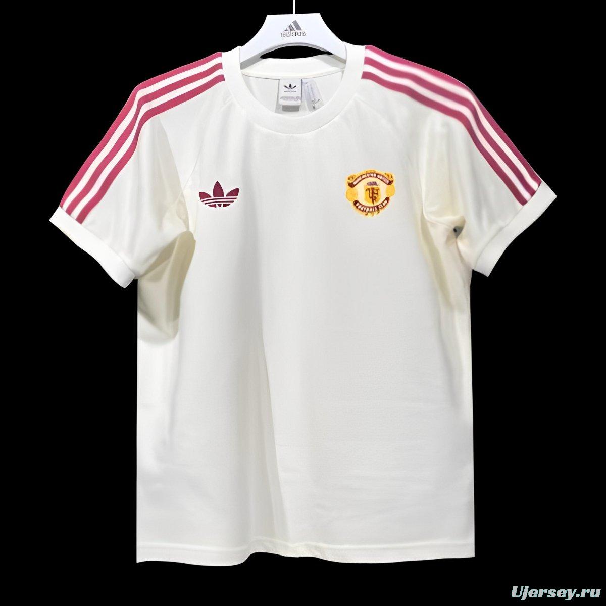 24/25 Manchester United Cotton Beige T-shirt Jersey