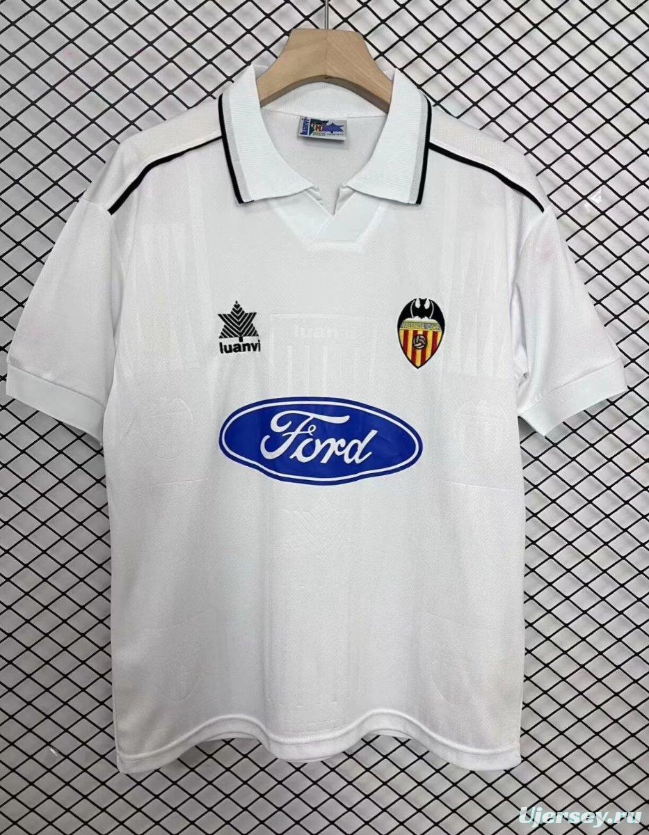 Retro 96/97 Valencia Away White Jersey