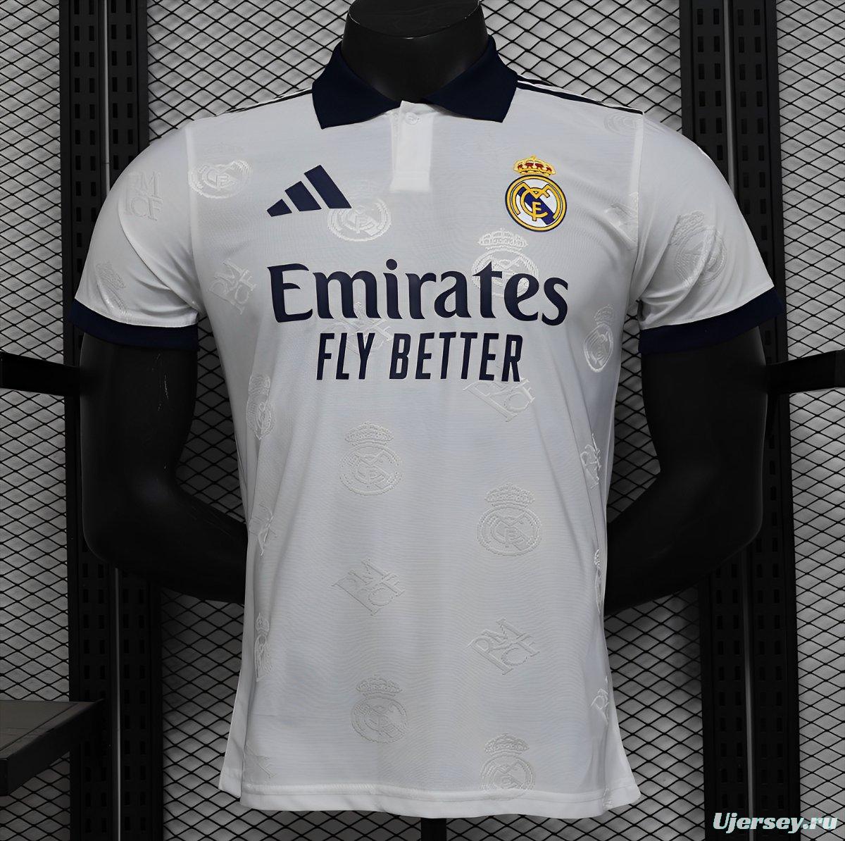 Player Version 24/25 Real Madrid White Pre-Match Jersey