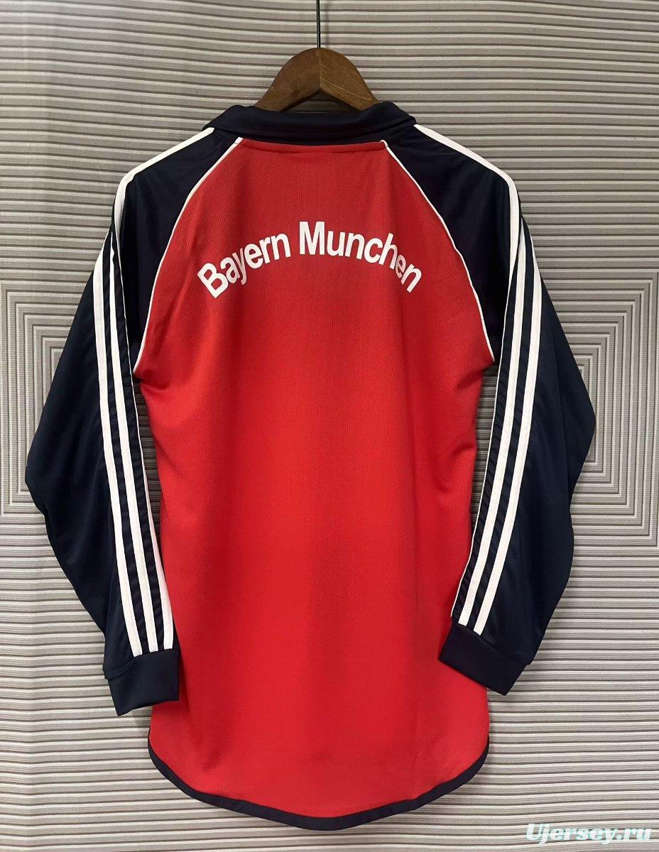 Retro 01/02 Bayern Munich Home Long Sleeve Jersey