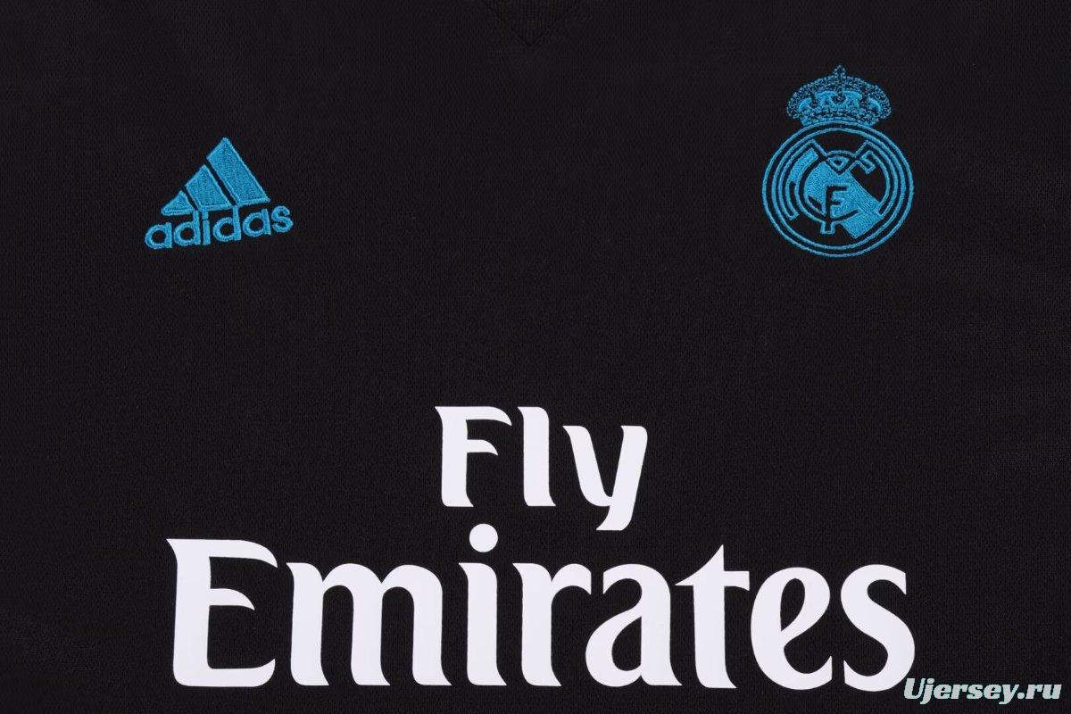 Retro Kids 17/18 Real Madrid Away Black Jersey