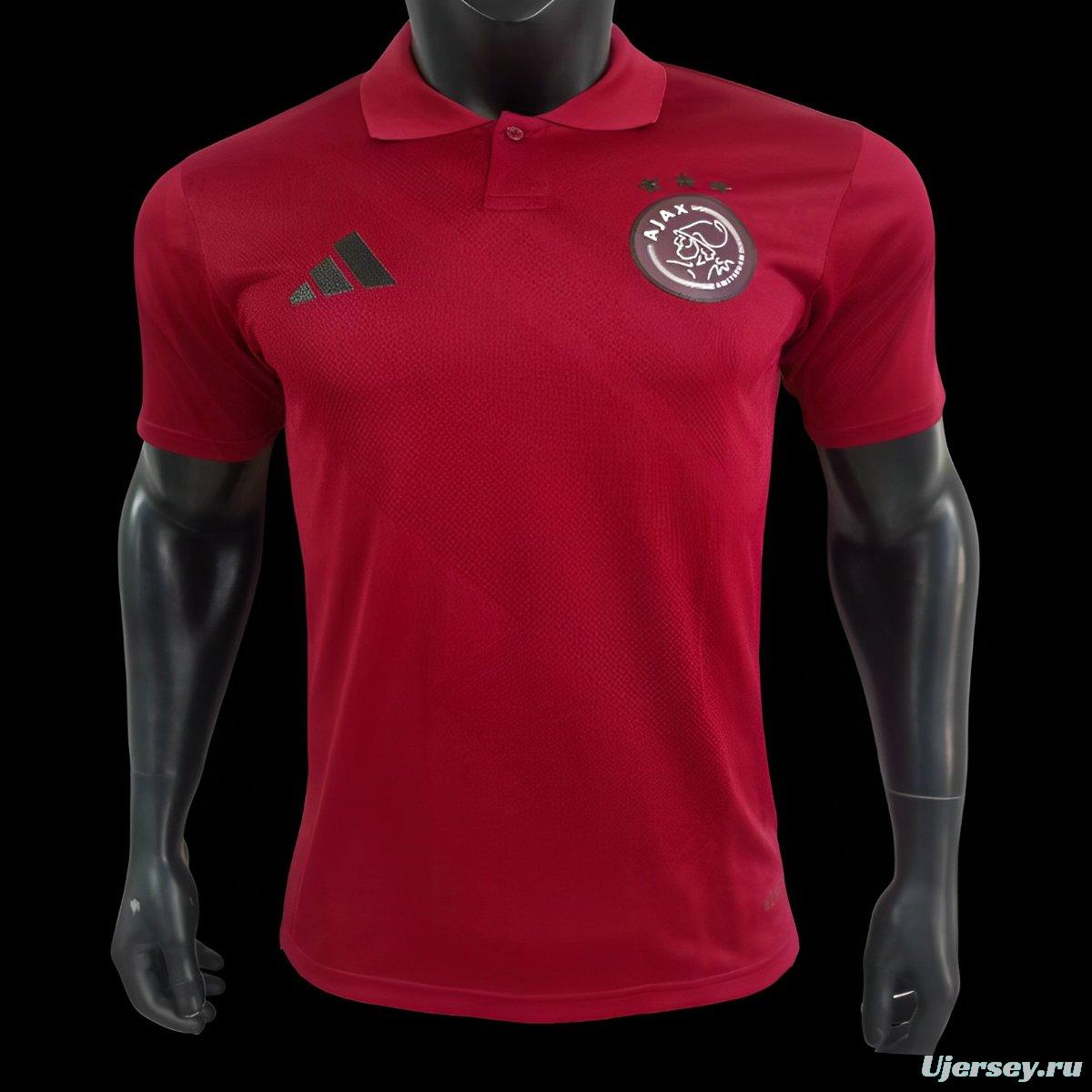 Player Version 24/25 Ajax Red Polo Jersey