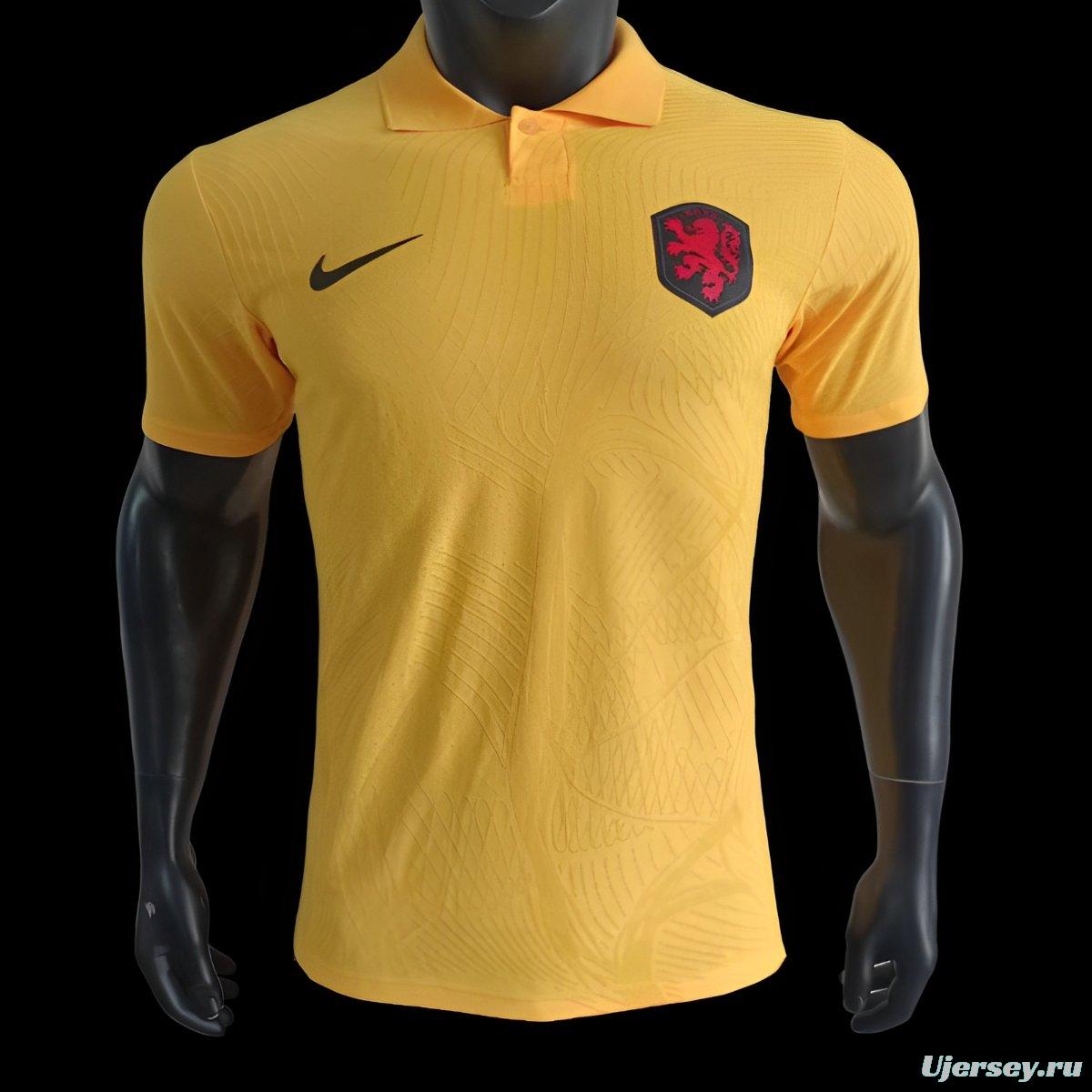Player Version 2024 Netherlands Yellow POLO Jersey