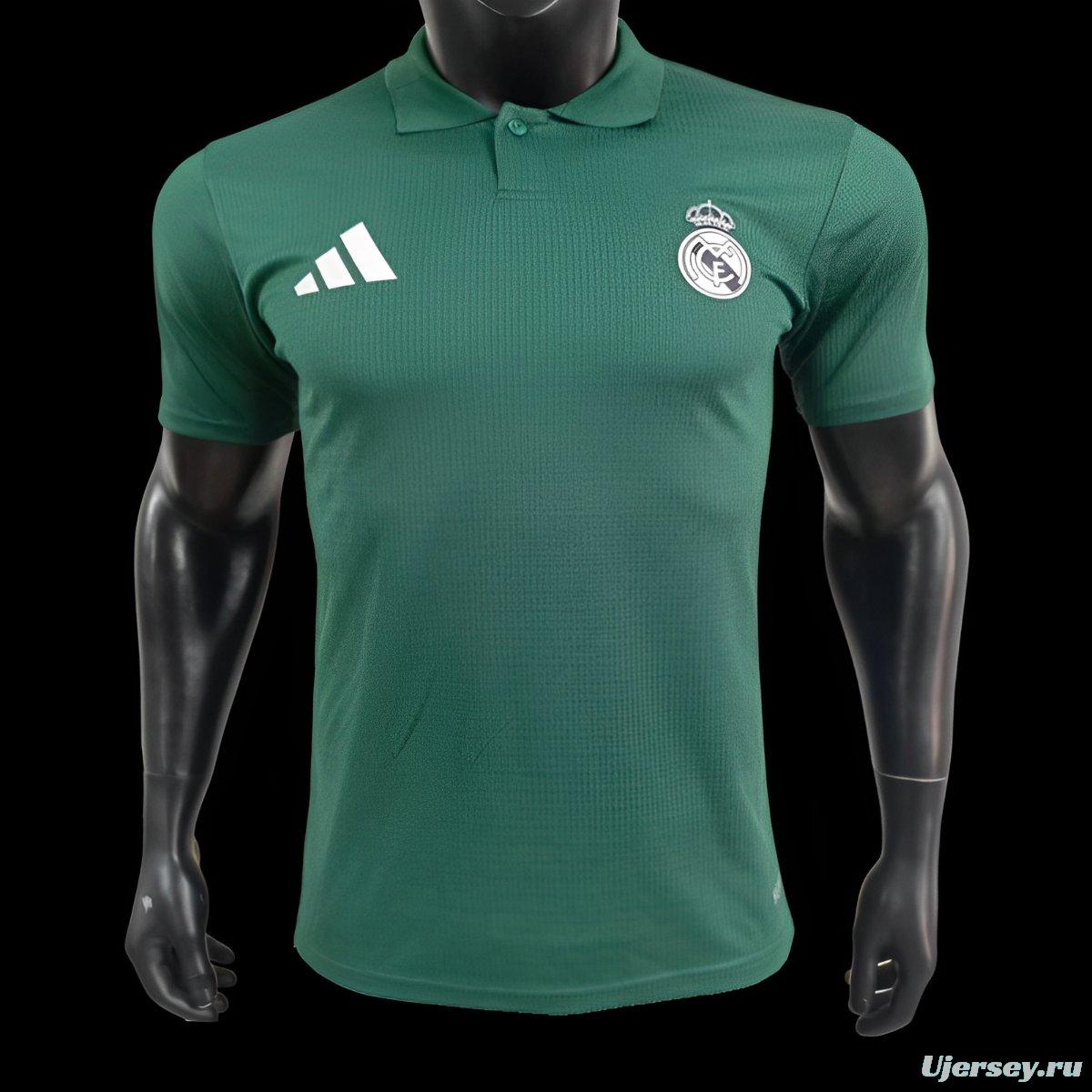 Player Version 24/25 Real Madrid Green Polo Jersey