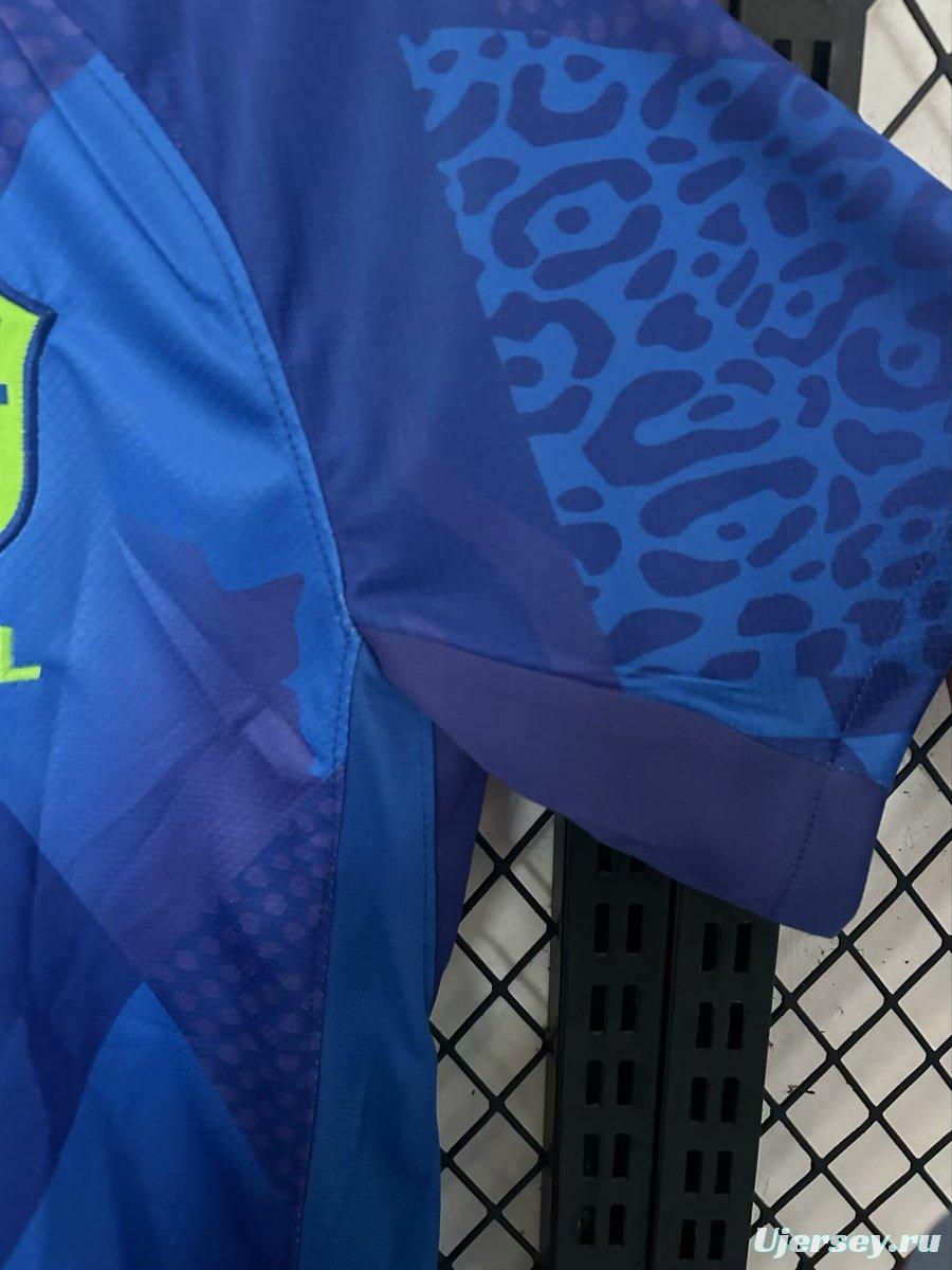 2025 Brazil Away Blue Jersey