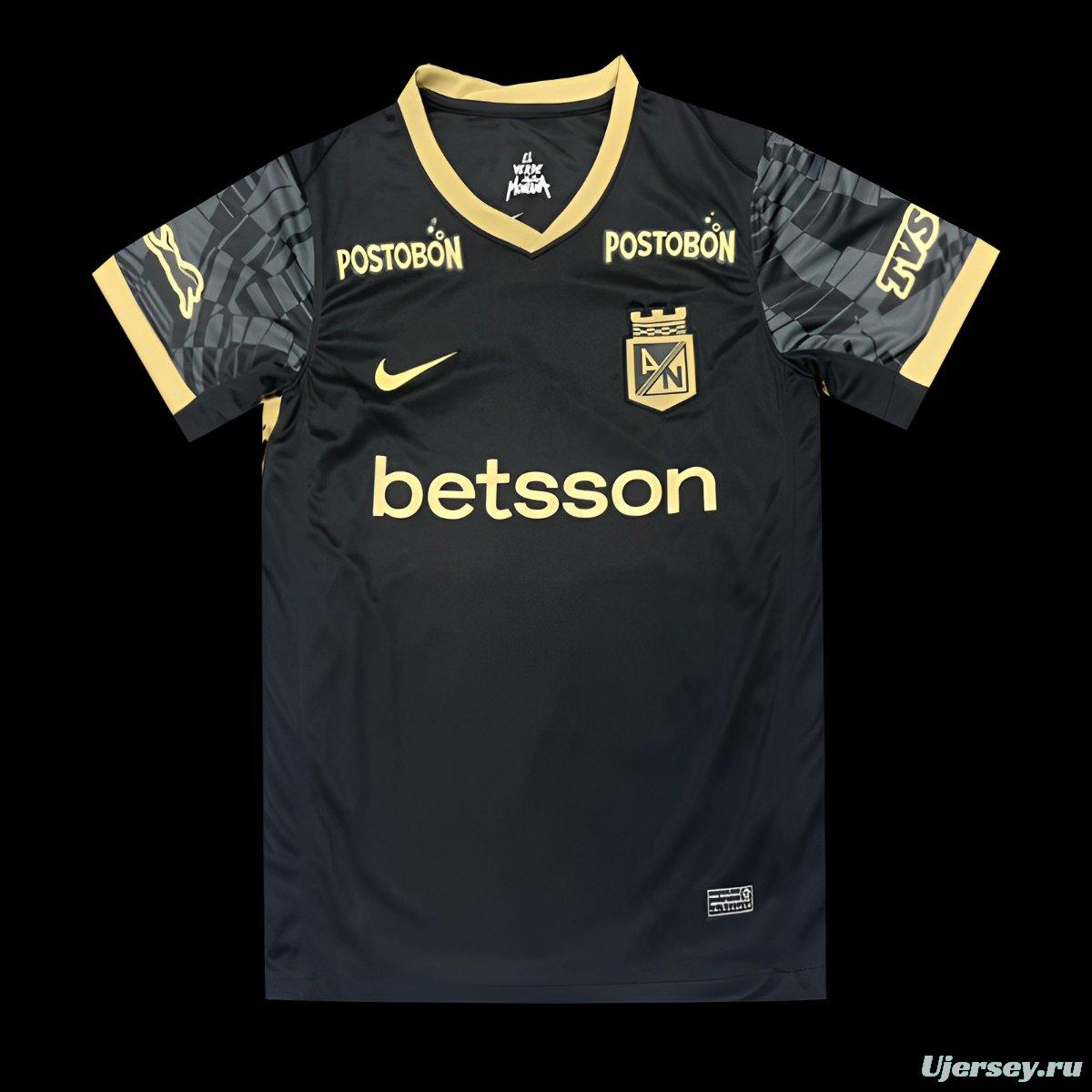 25/26  Atletico Nacional Away Black Jersey