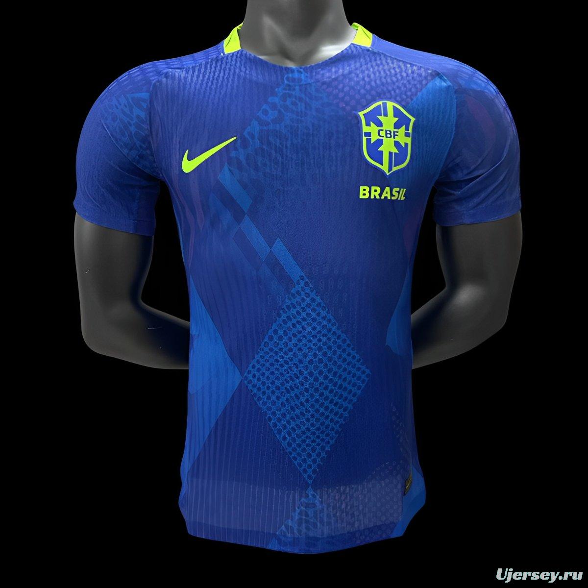 Player Version 2025 Brazil Away Blue Jersey
