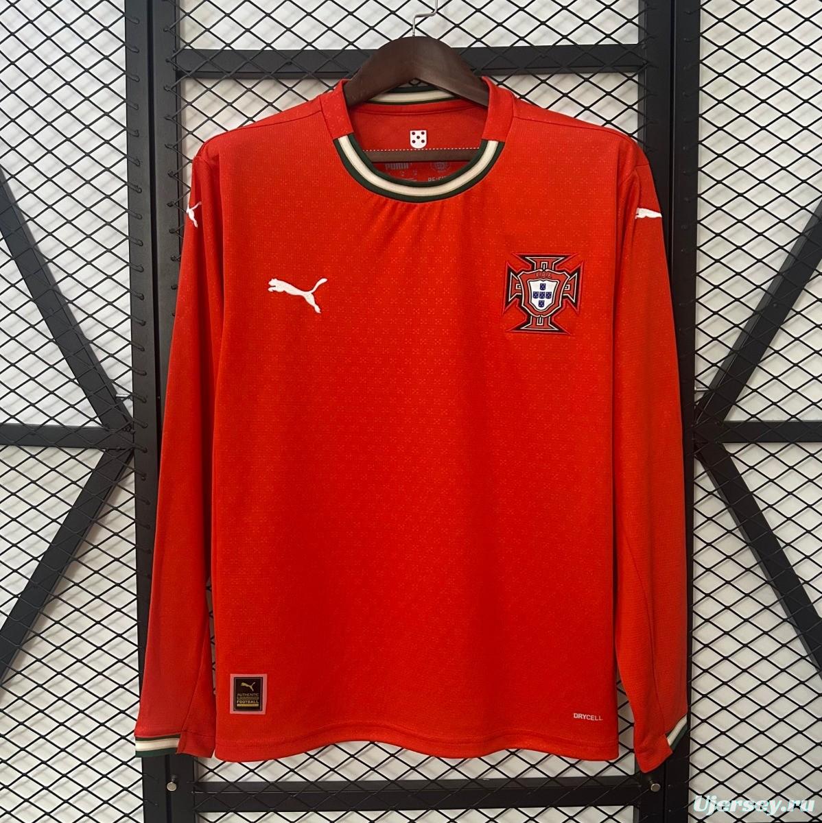 2025 Long Sleeve Portugal Home Jersey