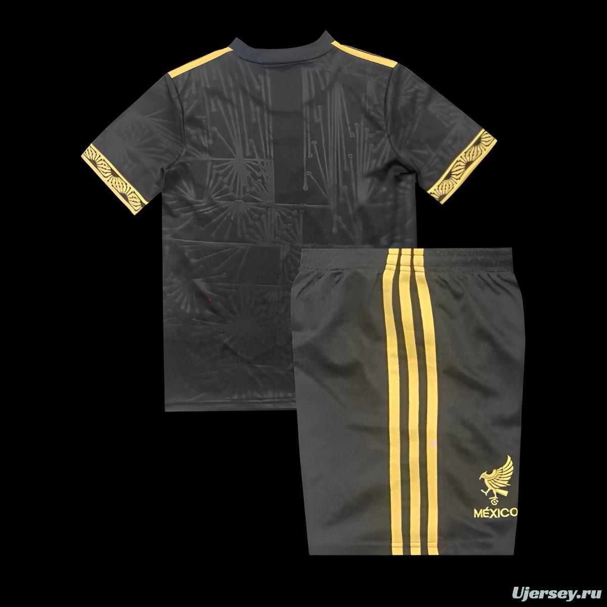2025 Kids Mexico Gold Cup Black Special Jersey