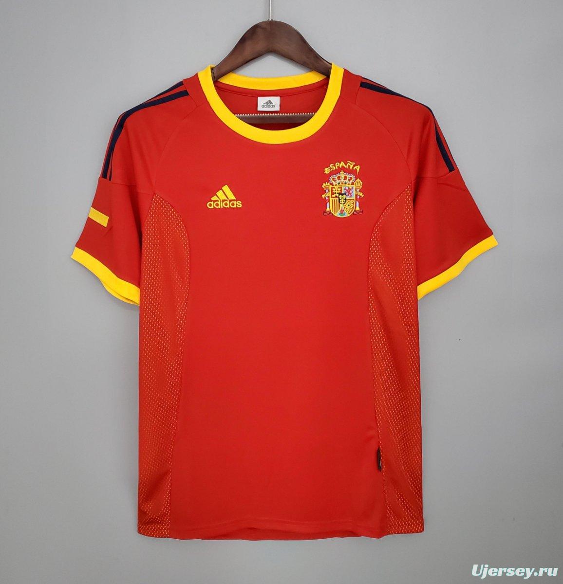 Retro Spain 2002 home Soccer Jersey