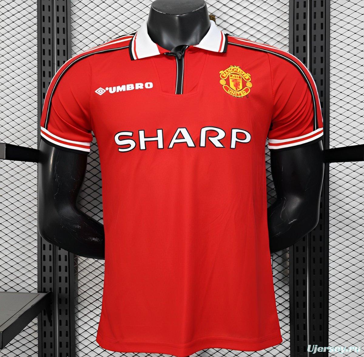 Player Version 98/99 Manchester United Home Jersey