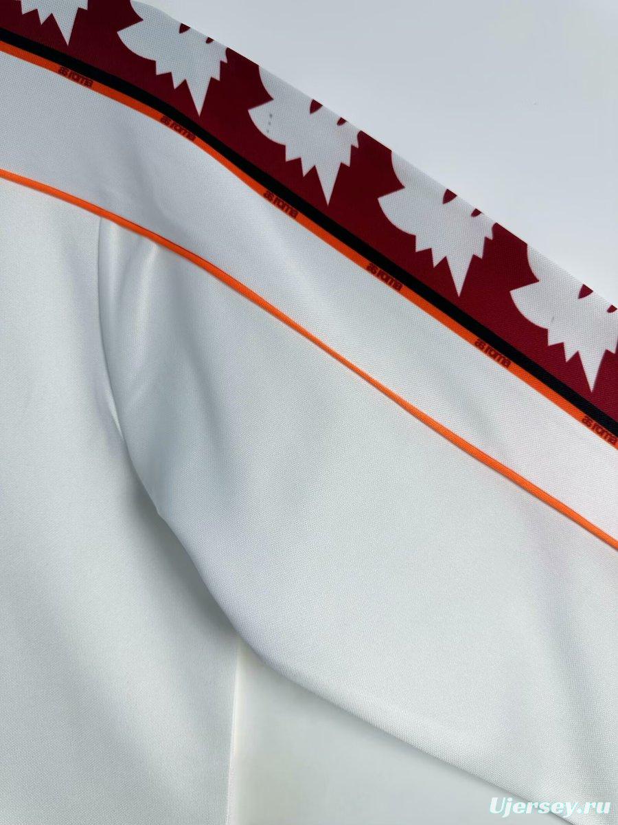 Retro 98/99 Roma Away White  Long Sleeve Jersey