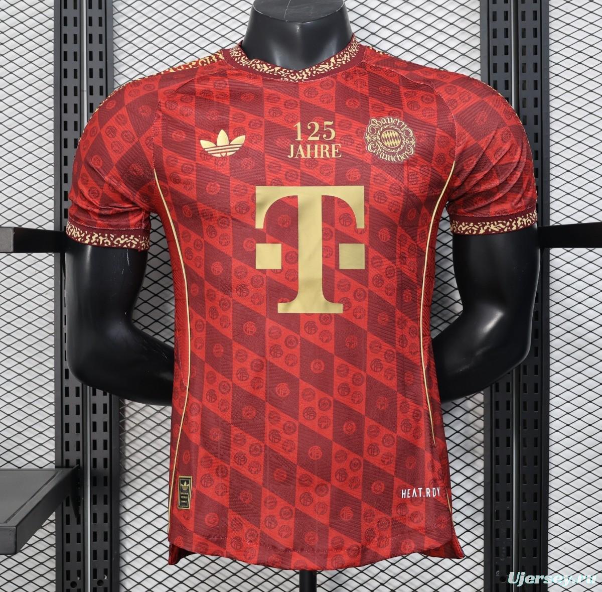 Player Version 25/26 Bayern Munich 125Th Anniversary Red Jersey