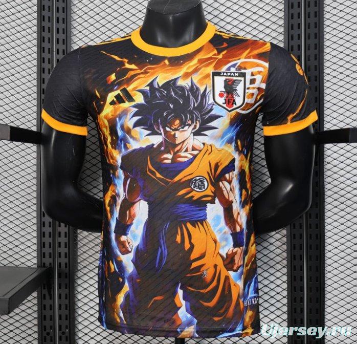 Player Version 2025 Japan Black with Anime Super Saiyan Design Jersey