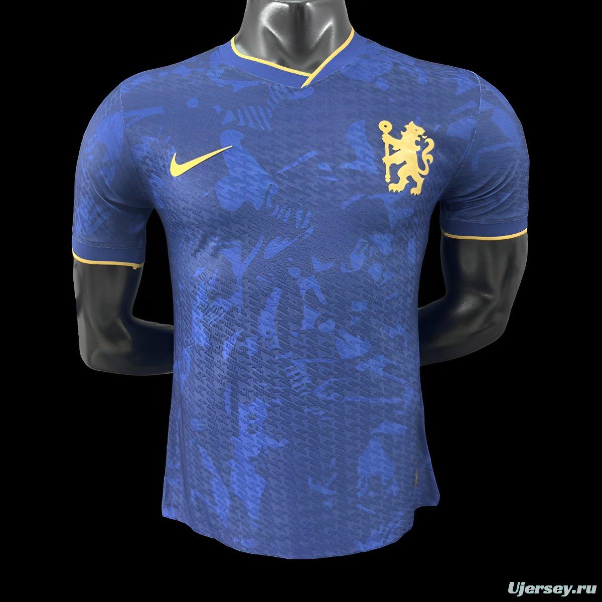 Player Version 25/26 Chelsea Blue with Yellow Accents Jersey