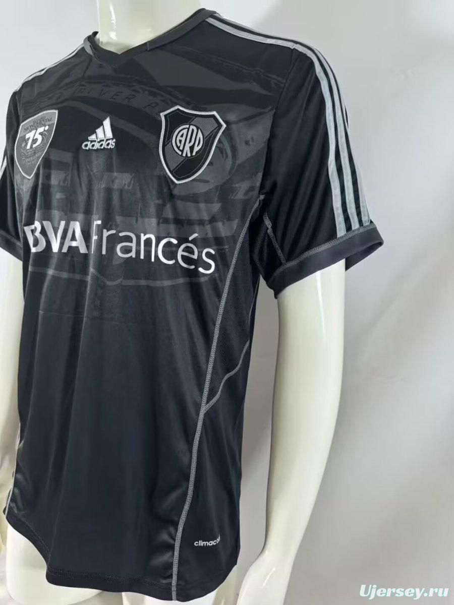 Retro 13/14 River Plate 75Th Anniversary Black Jersey