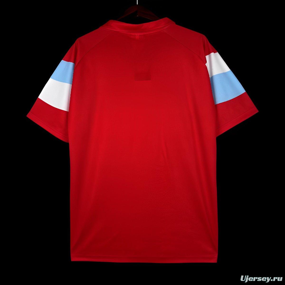 Retro 90/91 Napoli Third Red Jersey