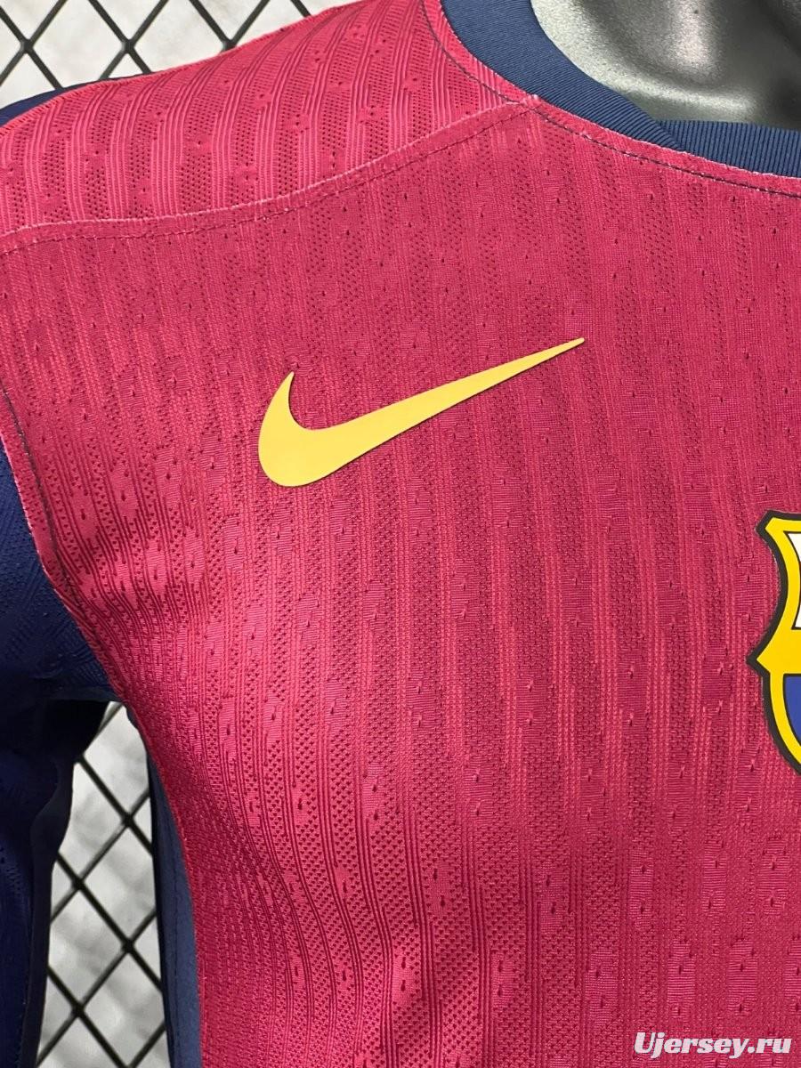 Player Version 24/25 Barcelona x Travis Scott Home Long Sleeve Jersey