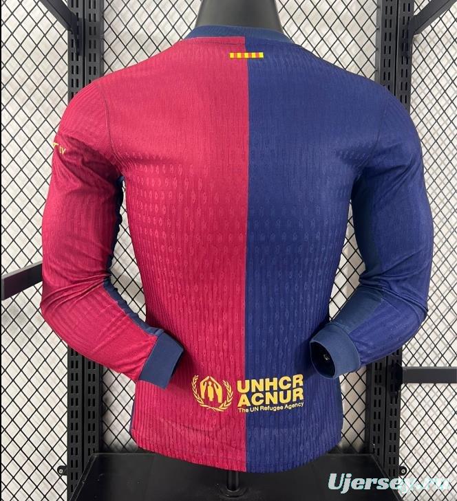 Player Version 24/25 Barcelona x Travis Scott Home Long Sleeve Jersey