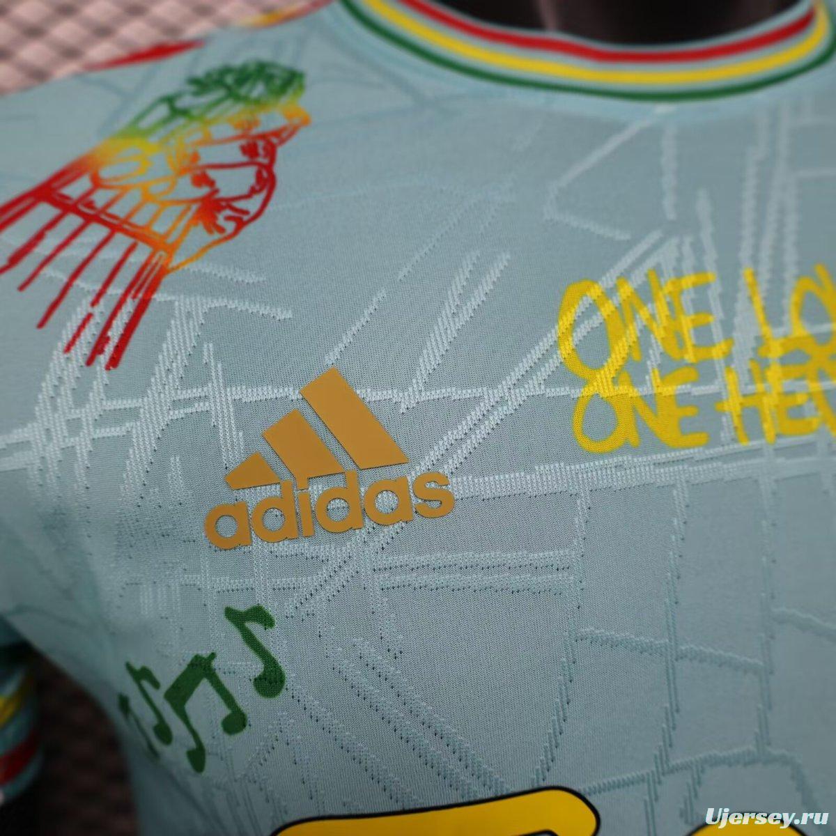 Player Version 25/26 Ajax Navy Skyblue with Bob Marley Tribute Jersey