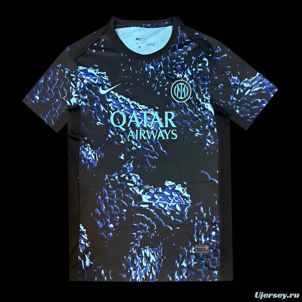 25/26 Inter Milan Black with Blue Snake Pattern Jersey