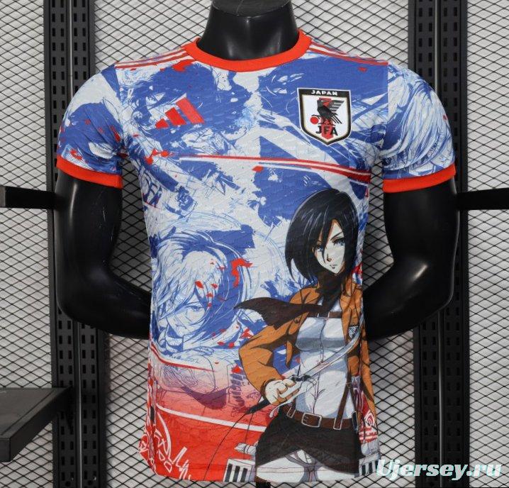 Player Version Japan National Team Special Edition Attack on Titan Mikasa Ackerman Anime Collaboration Jersey